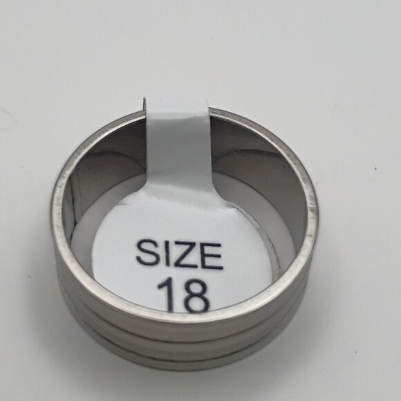 Other - Unisex silver alloy stainless steel ring band U.S Size 9